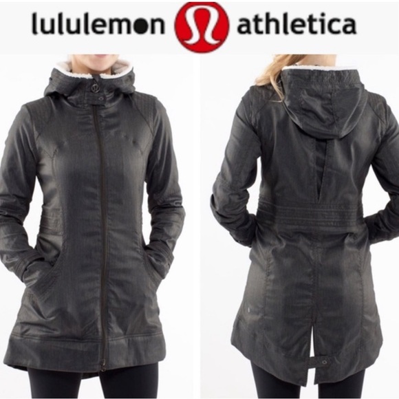 Lululemon Athletica Gray Ski Jacket with Hood Sz M - Picture 6 of 12